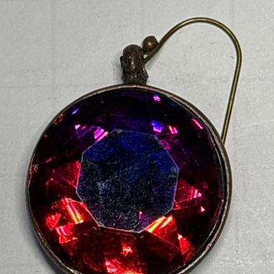 Large multicolor glass earrings