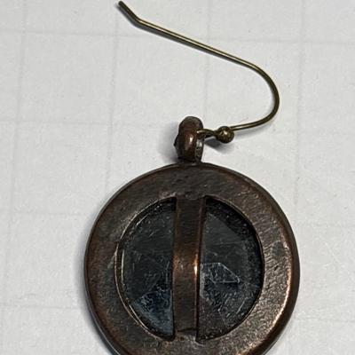 Large multicolor glass earrings