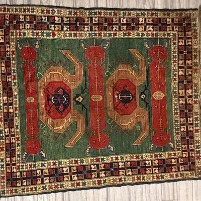 Vintage Kazak/Caucasian Hand Knotted Rug