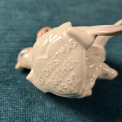 Sale Photo Thumbnail #368: This is for 2 Lladro Collectibles.  This little duo is of a sweet Bell but she is missing her clapper.  The Love Birds are dated 1992 First Christmas..  These are small but still very for your LLADRO Collection.