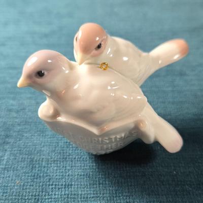 Sale Photo Thumbnail #363: This is for 2 Lladro Collectibles.  This little duo is of a sweet Bell but she is missing her clapper.  The Love Birds are dated 1992 First Christmas..  These are small but still very for your LLADRO Collection.