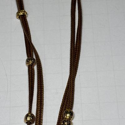 Amazing stone & leather necklace