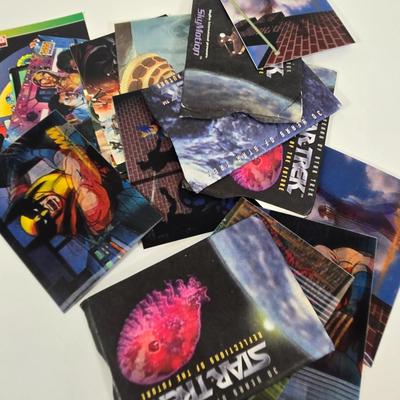 LOT 122: Silly CDs Vintage Full Trading Cards Box, Star Trek and Super Hero Cards, and More