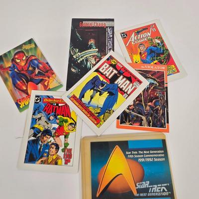 LOT 122: Silly CDs Vintage Full Trading Cards Box, Star Trek and Super Hero Cards, and More