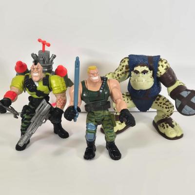 LOT 124: Small Soldiers Slam Fist Gorgonite, Nick Nitro, and Brick Bazooka Action Figures