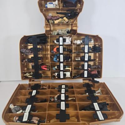 LOT 125: Multiple Star Wars Toy Figurines in C3PO Carrying Case