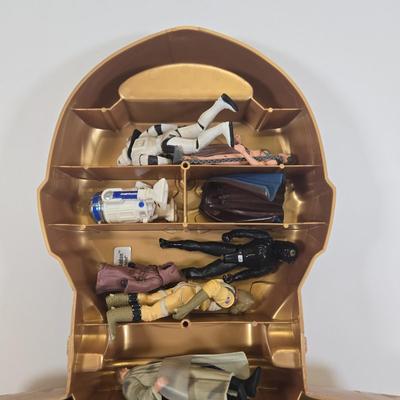 LOT 125: Multiple Star Wars Toy Figurines in C3PO Carrying Case