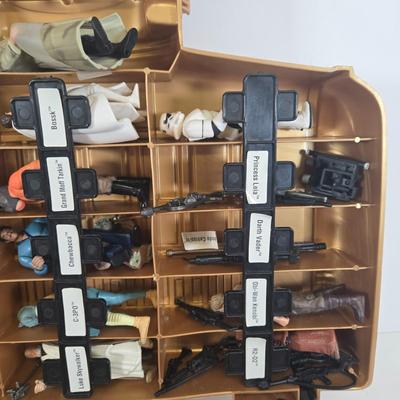 LOT 125: Multiple Star Wars Toy Figurines in C3PO Carrying Case