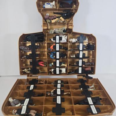 LOT 125: Multiple Star Wars Toy Figurines in C3PO Carrying Case