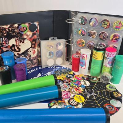 LOT 132: 1994 POG The Game World POG Federation Micro Tournament Game Pack, Numerous Pogs, and More