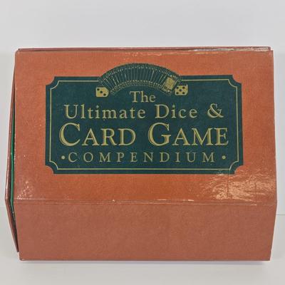 LOT 133: Ultimate Dice & Card Game Compendium, Pokémon 23k Gold Plated Trading Card, Unpunched Sheet of Official Magic: The Gathering...