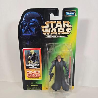 LOT 138: Kenner Star Wars Expanded Universe Clone Emperor Palpatine, Dark Trooper, and Luke Skywalker Action Figures