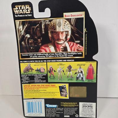 LOT 140: Hasbro Star Wars: The Power of the Force Luke Skywalker, Saelt-Marae (Yak Face), Mon Mothma, and Biggs Darklighter Action Figures