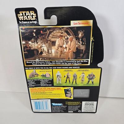 LOT 142: Kenner Star Wars Power of the Force Freeze Frame Luke Skywalker, Darth Vader, Princess Leia, and Ben (Obi-Wan) Kenobi Action...