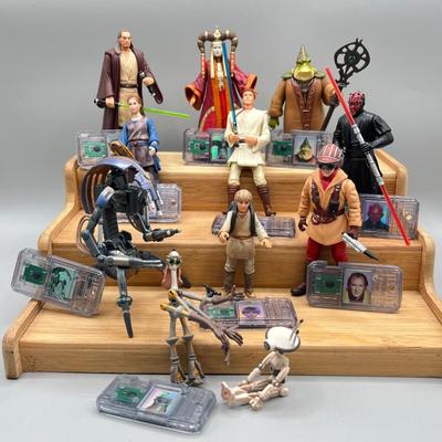 LOT 180F: Vintage Star Wars Prequels Action Figures w/ Accessories