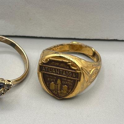 LOT 182J: Bracelet and Ring Collection featuring a Tibetan carved bone and Carnelian hinged bangle bracelet.