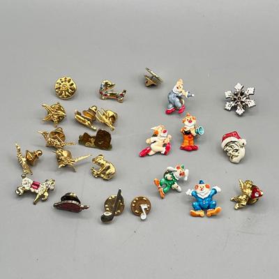 LOT 186J: Whimsical Pin Collection - Clowns, Animals and More