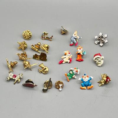 LOT 186J: Whimsical Pin Collection - Clowns, Animals and More