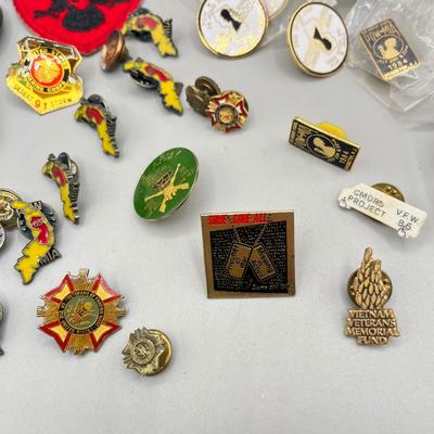 LOT 192J: Military Memorabilia Pin Collection