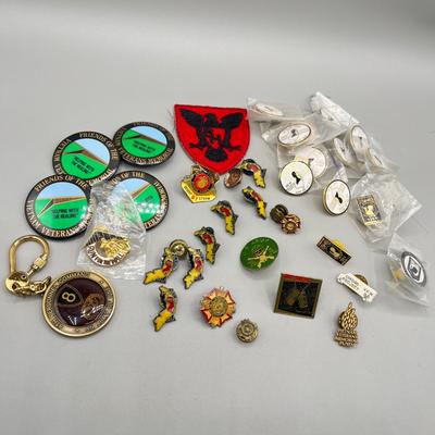 LOT 192J: Military Memorabilia Pin Collection