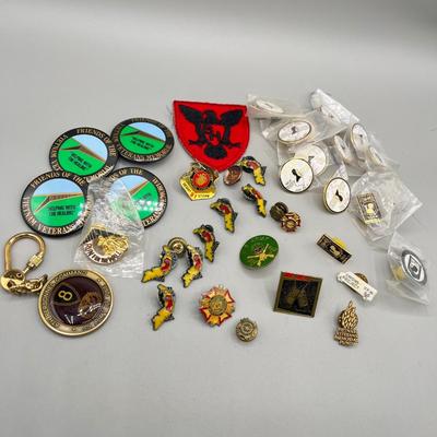 LOT 192J: Military Memorabilia Pin Collection