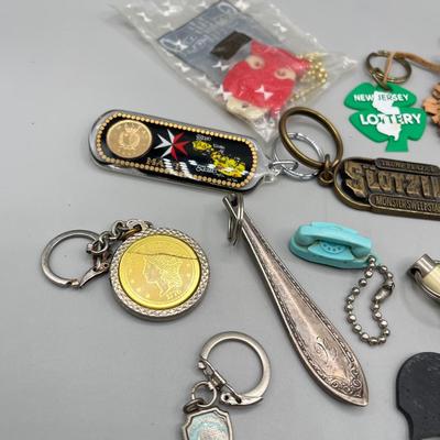 LOT 193J: Collection of Unique Vintage Keychains