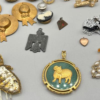 LOT 195J: Women's Accessories Including Red Hat Club Pins