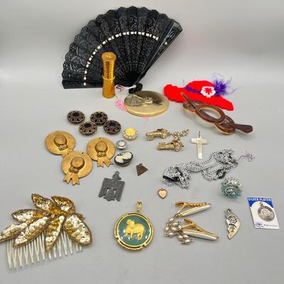 LOT 195J: Women's Accessories Including Red Hat Club Pins