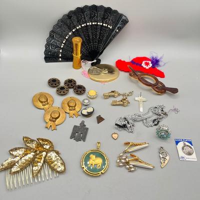LOT 195J: Women's Accessories Including Red Hat Club Pins