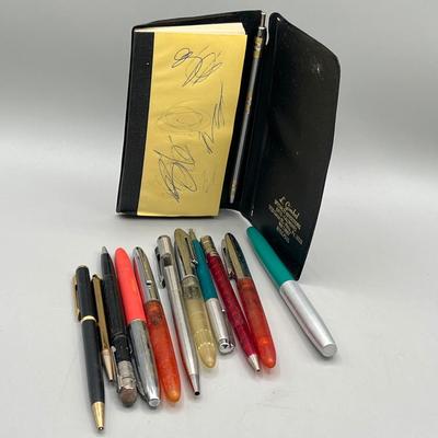 LOT 196J: Vintage Notebook and Pens - Fountain Pens