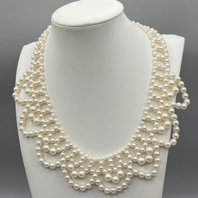 LOT 197J: Necklace Collection Including Texas Pendant and Large "M" Bamboo Pendant