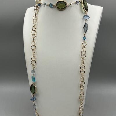 LOT 197J: Necklace Collection Including Texas Pendant and Large "M" Bamboo Pendant