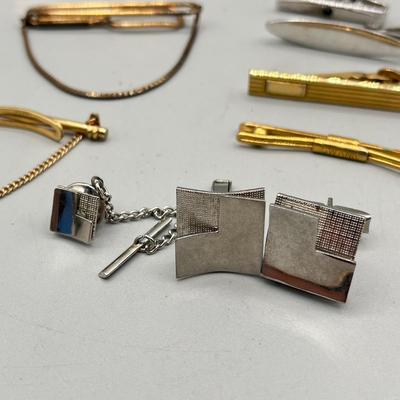 LOT 198J: Men's Cufflink and Tie Clip Collection