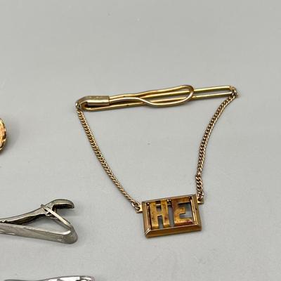 LOT 198J: Men's Cufflink and Tie Clip Collection