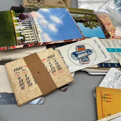 LOT 201J: Vintage / Antique Ephemera - Stamps, Postcards, Calendars and More