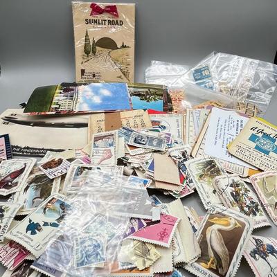 LOT 201J: Vintage / Antique Ephemera - Stamps, Postcards, Calendars and More