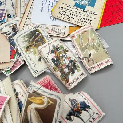 LOT 201J: Vintage / Antique Ephemera - Stamps, Postcards, Calendars and More
