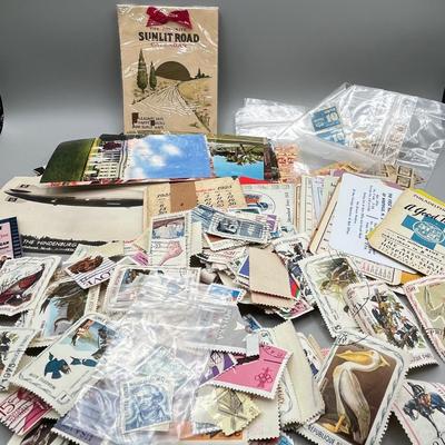 LOT 201J: Vintage / Antique Ephemera - Stamps, Postcards, Calendars and More
