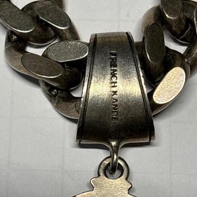 French Kande Medallion silver necklace