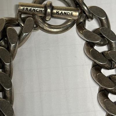 French Kande Medallion silver necklace