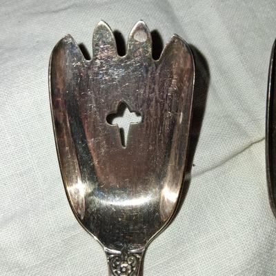 Sale Photo Thumbnail #64: Silver plated 1847 Rogers Unusual Utensils.