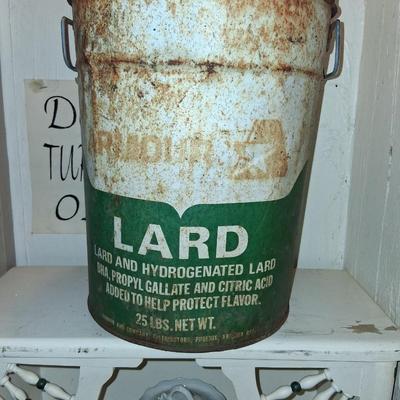 Sale Photo Thumbnail #69: Large Can. Graphics are still readable. Top & bottom are both rust damaged.