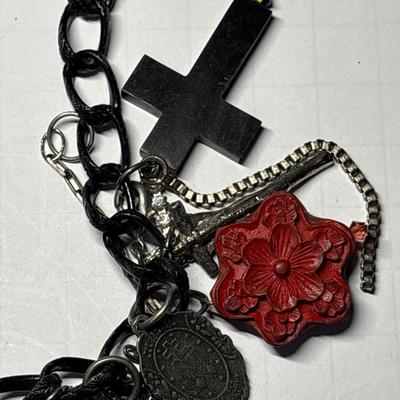 Fabulous black chain with multiple pendants