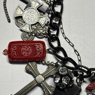 Fabulous black chain with multiple pendants