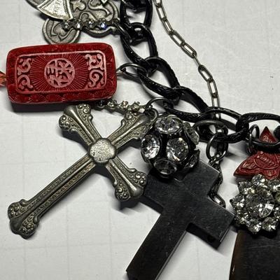 Fabulous black chain with multiple pendants