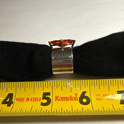 Red/Orange stone ring (size 8)