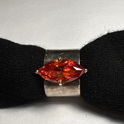 Red/Orange stone ring (size 8)