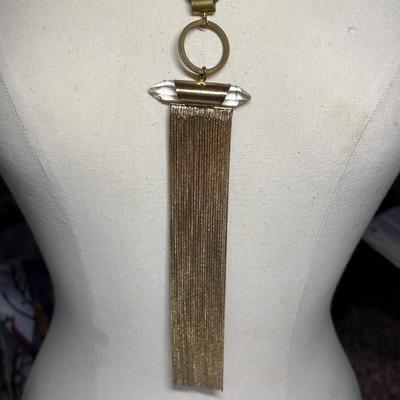 Brass & leather necklace