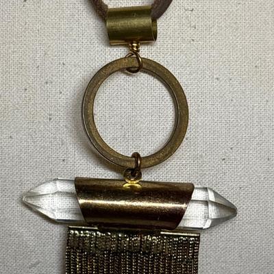 Brass & leather necklace