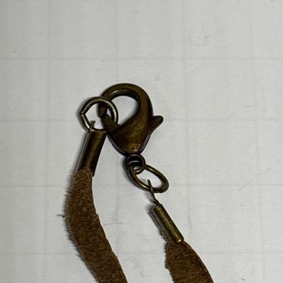 Brass & leather necklace